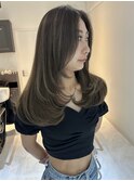 レイヤーカットハイライトショートヘアイルミナカラーオージュア