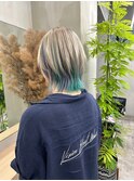 【GEEKS渋谷】インナー/デザインカラー/ウルフカット/ハイトーン