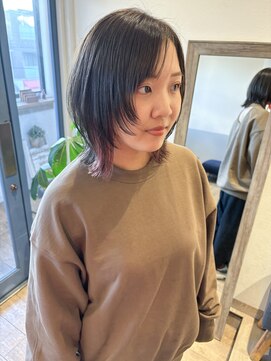 メルト 吉祥寺(melt) 【宮本】ウルフボブピンクブラウンインナーカラー大人可愛い