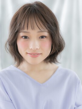 ドクターズ サロン ラブ(Dr's Salon LAB) オン眉グレージュアッシュゆるふわ巻きボブm古河20代30代40代
