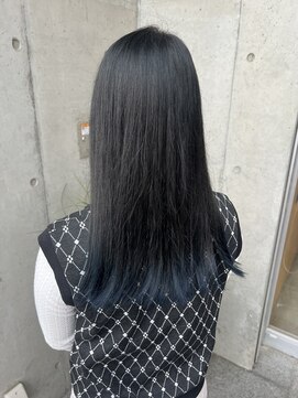 オーガニック ライフ 若葉 鶴ヶ島(organic+life) ナチュラルブルーブラック艶感ストレート美肌透明感ブルーカラー