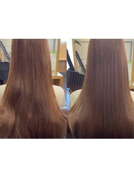 《美髪効果◎》お手入れが楽になり、ずっと触りたくなるようなナチュラルなストレートヘアを叶えます♪