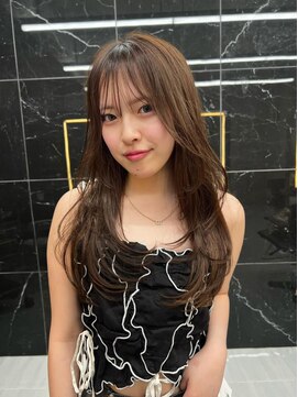 サイン 渋谷(SIGN) 韓国ヘアーハッシュカットレイヤーカットグレージュブリーチ無し