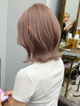 オズ 安積店(OZ) 黒髪ボブルフネビージュ小顔ワンレン