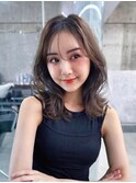 メルティカラー似合わせカットフェミニンロング韓国レイヤー