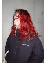 レコ 渋谷(LECO)&nbsp;レッドカラー癖が活かしヘア