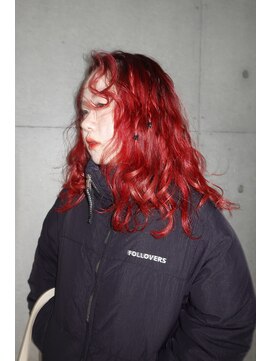 レコ 渋谷(LECO) レッドカラー癖が活かしヘア