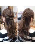 ハーフアップアレンジ♪#ヘアーセット