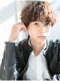 マッシュ束感ニュアンスパーマ/モテ髪スーツビジネスハイライト