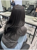 韓国 くびれロング レイヤー ワンホンヘア 小顔前髪