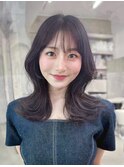 美髪韓国レイヤーイメチェン似合わせ小顔シースルーワイドバング