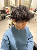 ホワイトメッシュ/ツイスト/ツイスパ/パーマ/メンズ/眉毛