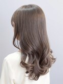 20代30代パーマ×ロング◎冬の透明感アッシュグレージュ