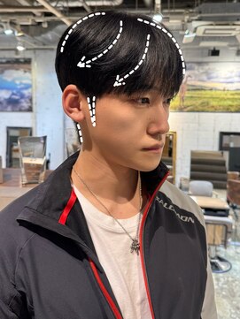 ノラ ヘアーサロン(NORA HAIR SALON) 韓国シースルーマッシュフェザーパーマガイルヘアダウンパーマ