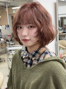 ファンド 千葉(fand) オレンジベージュ/ボブウルフ/顔まわりカット/千葉駅◎RYO