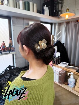 ラグズ 茅ヶ崎(LAGUZ) 【ヘアセット】 スタゴールドフラワー・クラシックローネット