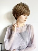 30代40代50代ハイライト銀座白髪ぼかし前下がりくびれショートE