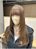 ◇ココアブラウンボルドーミディアムレイヤーウルフカット[船橋]