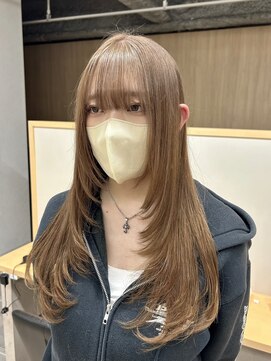 トト 船橋店(toto.) ◇ココアブラウンボルドーミディアムレイヤーウルフカット[船橋]
