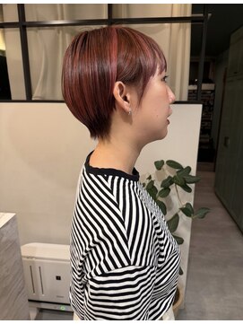 ヘアサロン ナノ(hair salon nano) ハイライト/ピンクカラー/ショート/大人かわいい