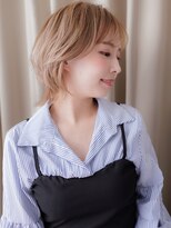 カバーヘア ブリス 志木南口駅前店(COVER HAIR bliss) ミルクティーブロンド金髪クラゲカットくびれショート20代30代Y