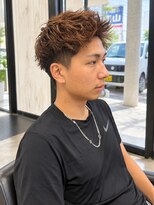 ユイマァルスロウ 岡山(YUIMARLSLOW) 岡山メンズサロン★刈り上げショート★ニュアンスパーマ★