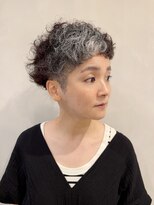 ラトリエコンタン(L´atelier Content)&nbsp;【Lateliercontent asuka】無造作ショート白髪をいかしたカラー