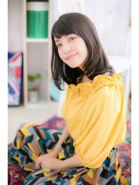 ミック ヘアアンドメイク アップ 駒込店(miq Hair&Make up) 好感度UP!斜めバングxワンカール