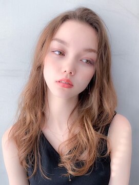 オースティン 門前仲町(AUSTIN) 大人かわいい前髪セシルカットココアブラウンフリンジウェーブ