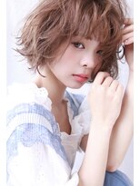 大人可愛い20代30代40代前下がりひし形小顔エアリーボブ/池袋
