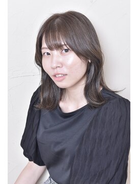 ニコ カシェート 狭山市東口店(nico-cachette) ミディアムフェイスレイヤー×ナチュラルフォギーベージュ