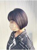 ★大人可愛いショートボブ タンバルモリ バイオレットアッシュ