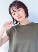 フラットボブ/薄めバングのぷつっとボブ/ナチュラルショート