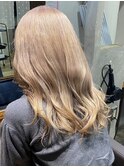 ダブルカラーベージュカラーケアブリーチカラーハイトーンカラー