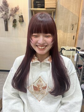 ソルトウォーター(SALT WATER) レッドブラウン/フェイスレイヤー/ブリーチあり/恵比寿/代官山