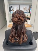 お花のハーフアップ【清板】
