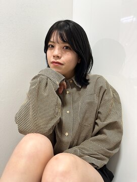 エミュ 中央駅店(eMu) インナーカラーネイビーブルー/艶カラー