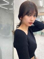 ロンド マーレ 天神大名店(Lond mare) 梶原指名 レイヤー/ウルフ/デジタルパーマ/チェリーブラウン