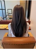 ナチュラル艶ロング×シアーバング