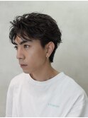 ビジネスセンターパートシャドウパーマツーブロック刈り上げ