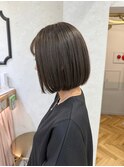 暗めカラー/グランマッシュ/デザインカラー/ショートボブ