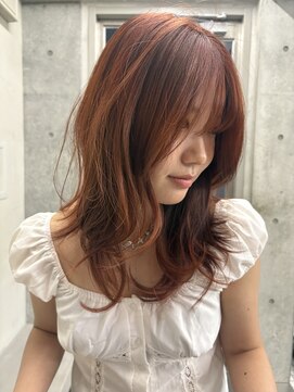 キーチェ 梅田中崎町(keych) 毛流れレイヤーカット/ミディアム/髪質改善/縮毛矯正