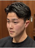 メンズ七三分けナチュラル　田町　東京　品川