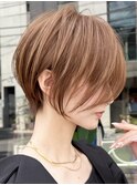 ショートボブ髪型30代40代50代前髪あり前髪無し面長丸顔【西村ss