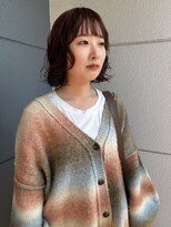 ヘアーアイストゥーレ(HAIR ICI TRE)&nbsp;チョコレートブラウンレイヤーボブボブパーマ/担当桜桃