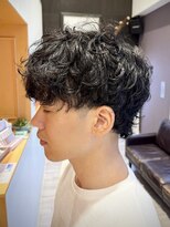 イースト(YEAST)&nbsp;無造作パーマツイストスパイラルパーマツーブロックメンズカット
