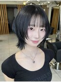 Yハッシュカットボブ/レイヤーボブ/切りっぱなし/くびれミディ