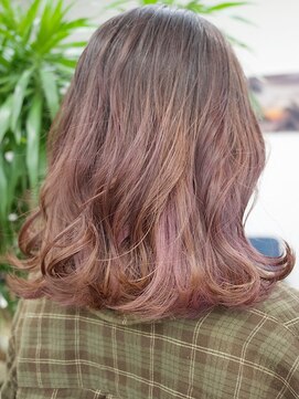 オヒアフォアプルメリア(OHIA for Plumeria) くすみチェリーのバイヤージュ