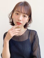 トゥーナ 表参道(tona) 小顔カット・外ハネボブ・くびれヘア・ペールベージュ