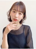 小顔カット・外ハネボブ・くびれヘア・ペールベージュ